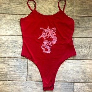 Red Drangon 🐉 body suit
